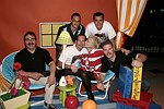 Cochair Lyn Paulsin with memebers of the NYFD at the Children's Advocacy Center of Manhattan's 8th. Annual Bowling Bowl at the Chelsea Pier on May 12, 2004. (photo by Rob Rich copyright 2004<br>516-676-3939)