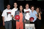 Mike Minors,  Andrew Zalison, Jewell Jackson McCabe, James Robinson IV, Katie Jacobs Robinson, and Sandra Gonzalez at the Children's Advocacy Center of Manhattan's 8th. Annual Bowling Bowl at the Chelsea Pier on May 12, 2004. (photo by Rob Rich copyright 2004<br>516-676-3939)