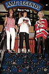   Lauren Vernon, Carey Lowell (reepient of the Healing Hearts Award ,and Lyn Paulsin at the Children's Advocacy Center of Manhattan's 8th. Annual Bowling Bowl at the Chelsea Pier on May 12, 2004. (photo by Rob Rich copyright 2004<br>516-676-3939)