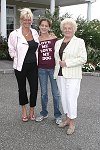 Christina Greenfield, Alexa Greenfield, and Oma Greenfield at the Evelyn Lauder Breast Cancer Golf Tournament at Hampton Hills Golf Course in Westhamtpon on 8-5-04.<br>photo by Rob Rich copyright 2004 516-676-3939  robwayne1@aol.com