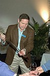 Winery owner Paul Lowerre  at the Peconic Bay Winery 3rd. Annual Thanksgiving Barrell Tasting on 11-21-04 in Cutchogue, N.Y., honoring Larry Forgione and benefitting the NYIT Culinary Arts Program.<br>photo by Rob Rich copyright 2004 516-676-3939 robwayne1@aol.com