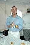 Adam Batcheller from the Village Cheese Shop   at the Peconic Bay Winery 3rd. Annual Thanksgiving Barrell Tasting on 11-21-04 in Cutchogue, N.Y., honoring Larry Forgione and benefitting the NYIT Culinary Arts Program.<br>photo by Rob Rich copyright 2004 516-676-3939 robwayne1@aol.com