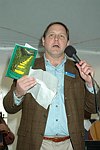 Winery owner Paul Lowerre  at the Peconic Bay Winery 3rd. Annual Thanksgiving Barrell Tasting on 11-21-04 in Cutchogue, N.Y., honoring Larry Forgione and benefitting the NYIT Culinary Arts Program.<br>photo by Rob Rich copyright 2004 516-676-3939 robwayne1@aol.com