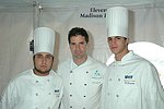 Joe Ciatto (NYIT), Kerry Heffernan from &quotEleven Madison Ave",and Dominic Laurenti (NYIT)  at the Peconic Bay Winery 3rd. Annual Thanksgiving Barrell Tasting on 11-21-04 in Cutchogue, N.Y., honoring Larry Forgione and benefitting the NYIT Culinary Arts Program.<br>photo by Rob Rich copyright 2004 516-676-3939 robwayne1@aol.com