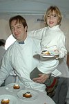 Brad  and Alex Steelman  at the Peconic Bay Winery 3rd. Annual Thanksgiving Barrell Tasting on 11-21-04 in Cutchogue, N.Y., honoring Larry Forgione and benefitting the NYIT Culinary Arts Program.<br>photo by Rob Rich copyright 2004 516-676-3939 robwayne1@aol.com