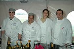 Adam Mattina(NYIT), Brenda Kyum(NYIT), Jessica and Michael Ross from &quotFiddleheads&quot  at the Peconic Bay Winery 3rd. Annual Thanksgiving Barrell Tasting on 11-21-04 in Cutchogue, N.Y., honoring Larry Forgione and benefitting the NYIT Culinary Arts Program.<br>photo by Rob Rich copyright 2004 516-676-3939 robwayne1@aol.com