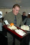 Al  Weiner from the Lucas Group  at the Peconic Bay Winery 3rd. Annual Thanksgiving Barrell Tasting on 11-21-04 in Cutchogue, N.Y., honoring Larry Forgione and benefitting the NYIT Culinary Arts Program.<br>photo by Rob Rich copyright 2004 516-676-3939 robwayne1@aol.com