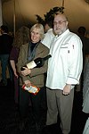 Louisa Hargrave and Larry Forgione   at the Peconic Bay Winery 3rd. Annual Thanksgiving Barrell Tasting on 11-21-04 in Cutchogue, N.Y., honoring Larry Forgione and benefitting the NYIT Culinary Arts Program.<br>photo by Rob Rich copyright 2004 516-676-3939 robwayne1@aol.com