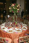 Table setting  at the New York Philharmonic Orchestra Opening Gala at Lincoln Center on September 21,2004 in Manhattan, N.Y.<br>photo by Rob Rich copyright 2004<br>516-676-3939<br>robwayne1@aol.com