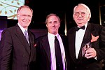 Chuck Scarborough, Ian Schrager, and Richard Meier at the Pratt Legends Scholarship Benefit Gala Dinner at the Rainbow Room on 5-25-04<br>photo by Rob Rich copyright 2004<br>516-676-3939<br>robwayne1@aol.com