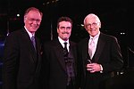 Chuck Scarborough,Presenter Tom Bodett and Honoree Stan Richards at the Pratt Legends Scholarship Benefit Gala Dinner at the Rainbow Room on 5-25-04<br>photo by Rob Rich copyright 2004<br>516-676-3939<br>robwayne1@aol.com