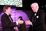 Emanuel Ungaro receives award from John Fairchild at the Pratt Legends Scholarship Benefit Gala Dinner at the Rainbow Room on 5-25-04<br>photo by Rob Rich copyright 2004<br>516-676-3939<br>robwayne1@aol.com