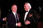Presenter Ian Schrager and Honoree Richard Meier at the Pratt Legends Scholarship Benefit Gala Dinner at the Rainbow Room on 5-25-04<br>photo by Rob Rich copyright 2004<br>516-676-3939<br>robwayne1@aol.com