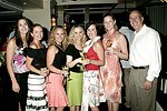 Sara Yashpan, Caitlin Crawford, Justine Clisham, Amy Di Martini, Adele Diffley, Donna Richardson, and Joe Diffley at the Volunteers of America fundraiser at the Boat House in  Central Park on June 8, 2004 in N.Y.C.<br>photo by Rob Rich copyright 2004<br>516-676-3939<br>robwayne1@aol.com